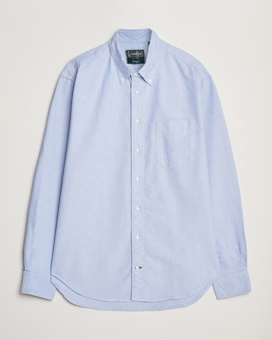 Heren | Overhemden | Gitman Vintage | Button Down Oxford Shirt Light Blue