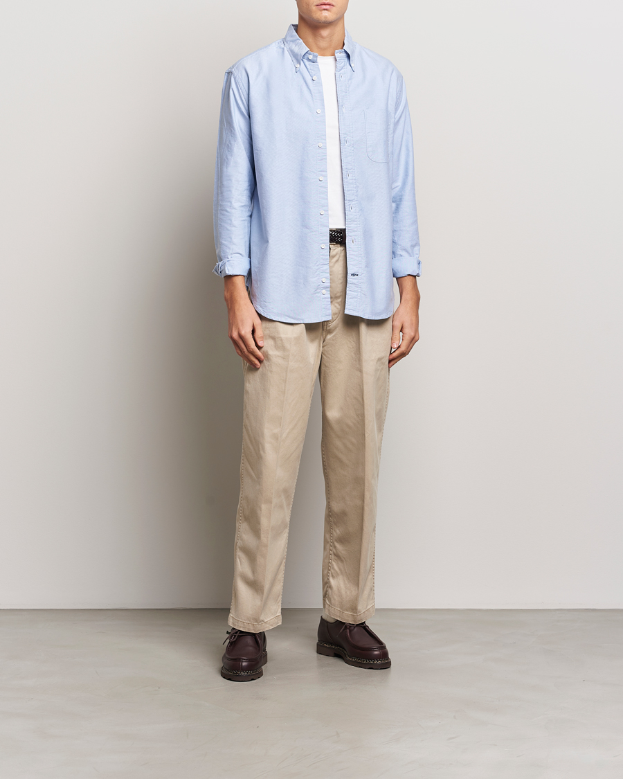 Heren | Overhemden | Gitman Vintage | Button Down Oxford Shirt Light Blue
