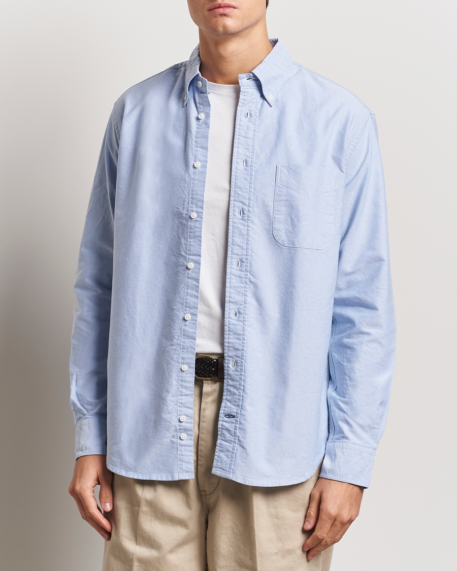Heren | Overhemden | Gitman Vintage | Button Down Oxford Shirt Light Blue
