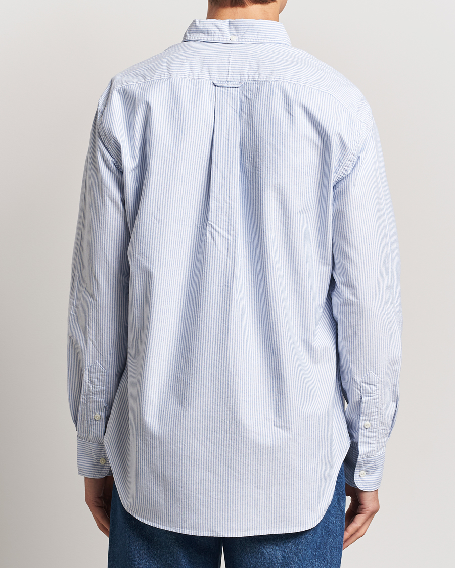 Heren | Overhemden | Gitman Vintage | Button Down Striped Oxford Shirt Light Blue