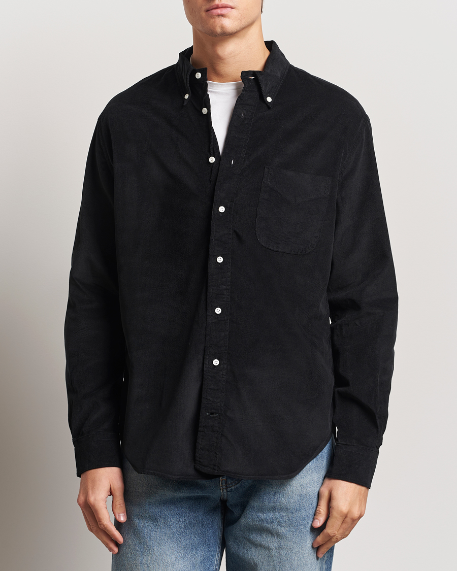 Heren | Overhemden | Gitman Vintage | Button Down Corduroy Shirt Black