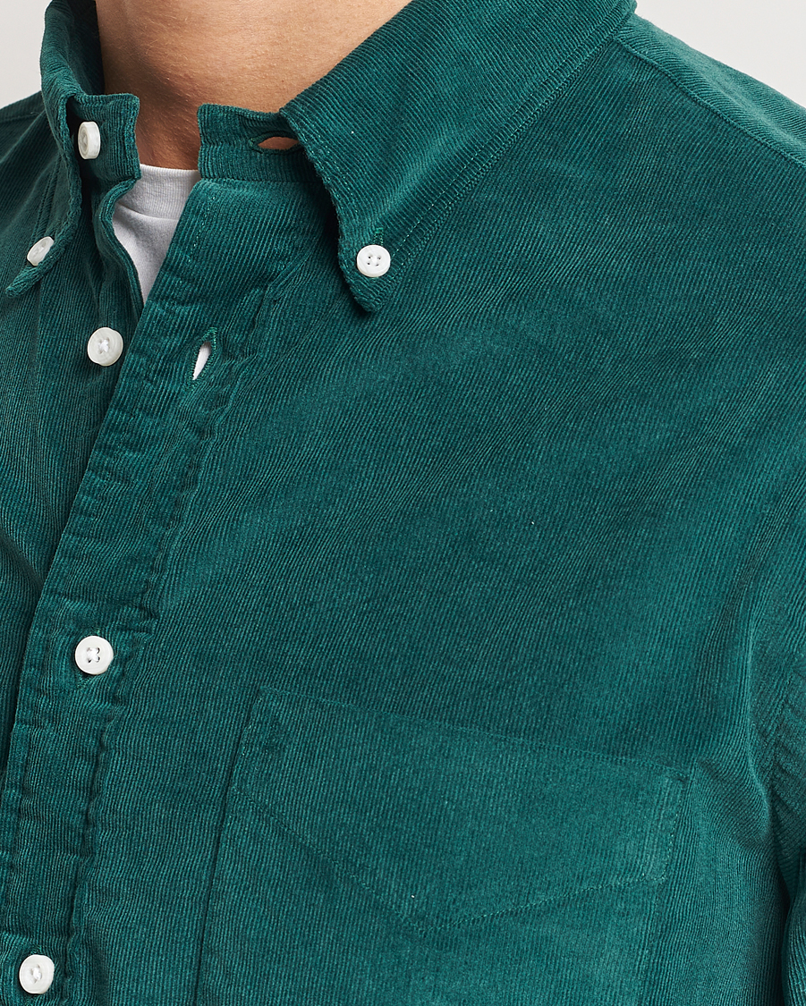 Heren | Overhemden | Gitman Vintage | Button Down Corduroy Shirt Emerald