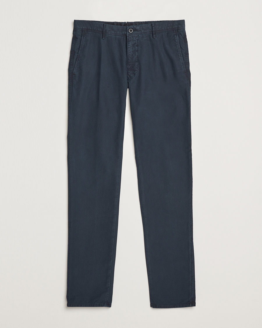 Heren | Broeken | Incotex | Slim Fit Garment Dyed Slacks Navy