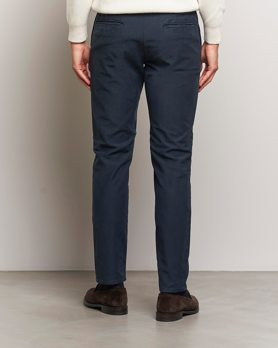 Heren | Broeken | Incotex | Slim Fit Garment Dyed Slacks Navy
