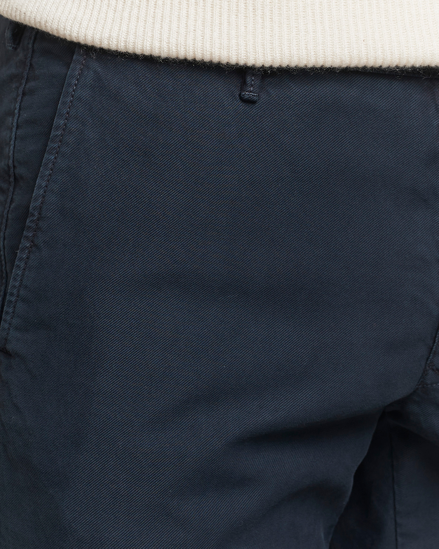 Heren | Broeken | Incotex | Slim Fit Garment Dyed Slacks Navy