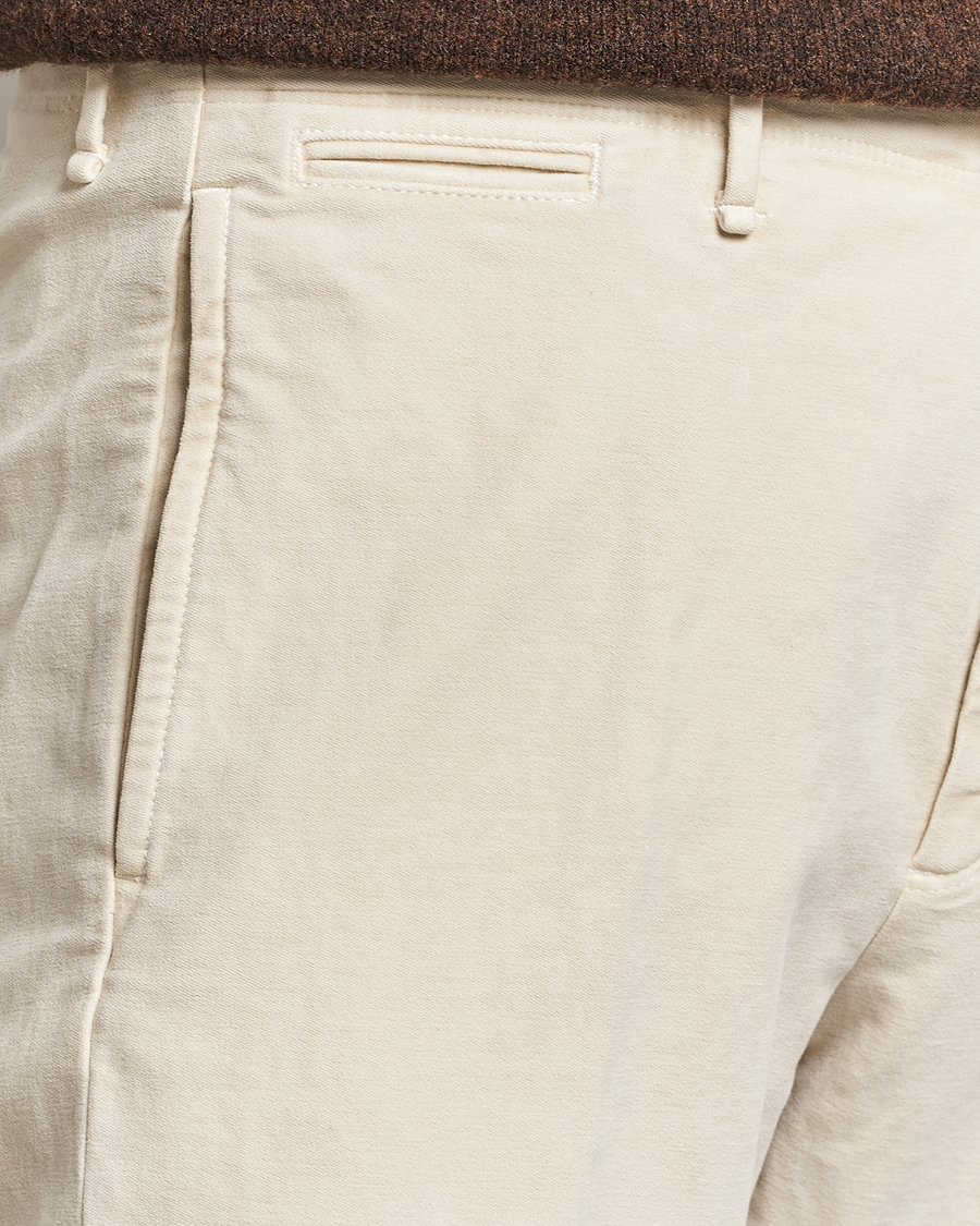 Heren | Broeken | Incotex | Regular Fit Moleskin Slacks Off White