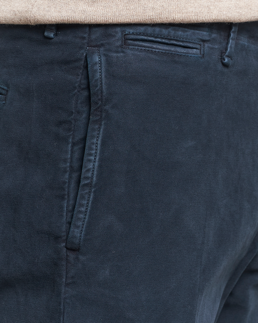 Heren | Broeken | Incotex | Regular Fit Moleskin Slacks Navy