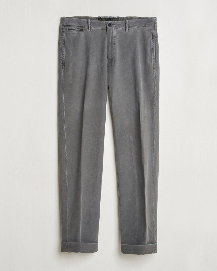 Heren | Broeken | Incotex | Regular Fit Moleskin Slacks Dark Grey