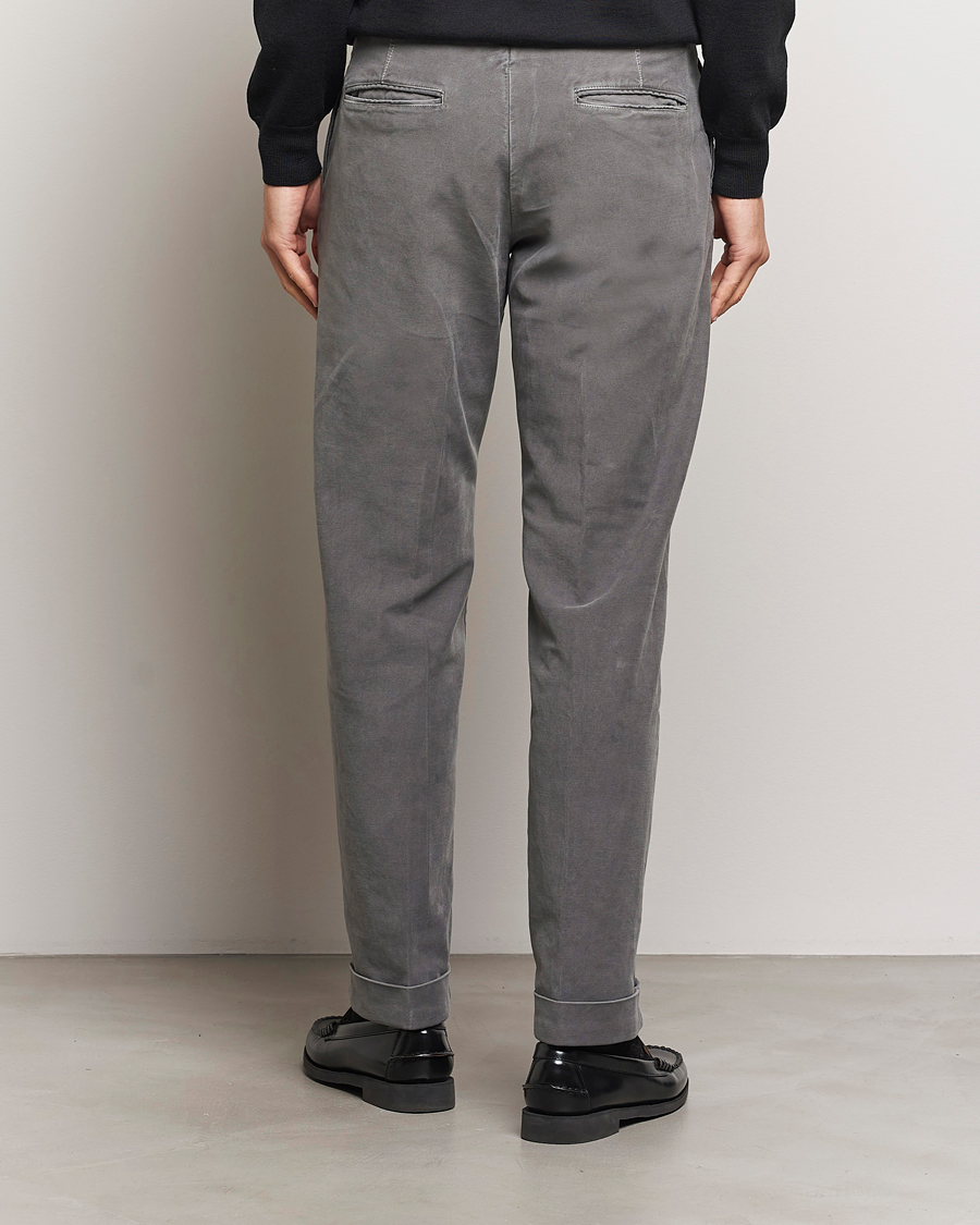 Heren | Broeken | Incotex | Regular Fit Moleskin Slacks Dark Grey