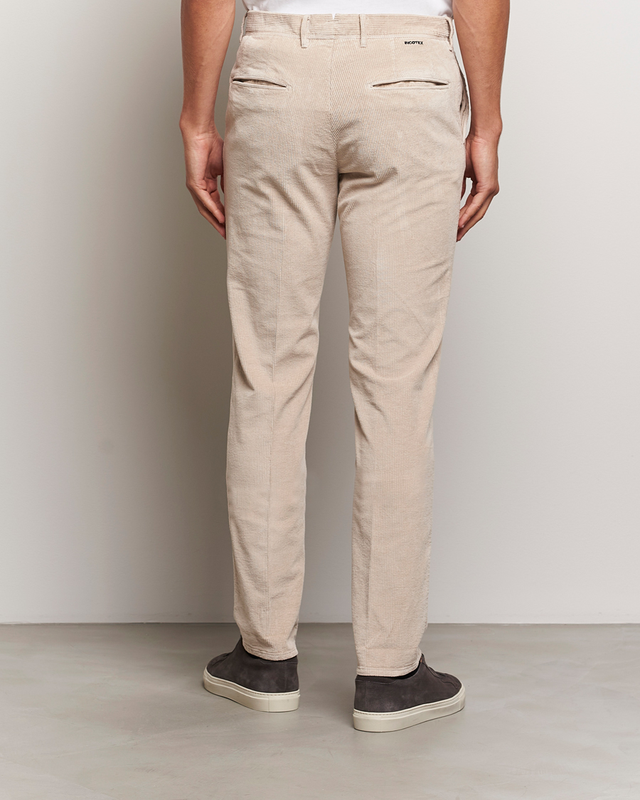 Heren | Broeken | Incotex | Slim Fit Leisure Cord Slacks Light Beige