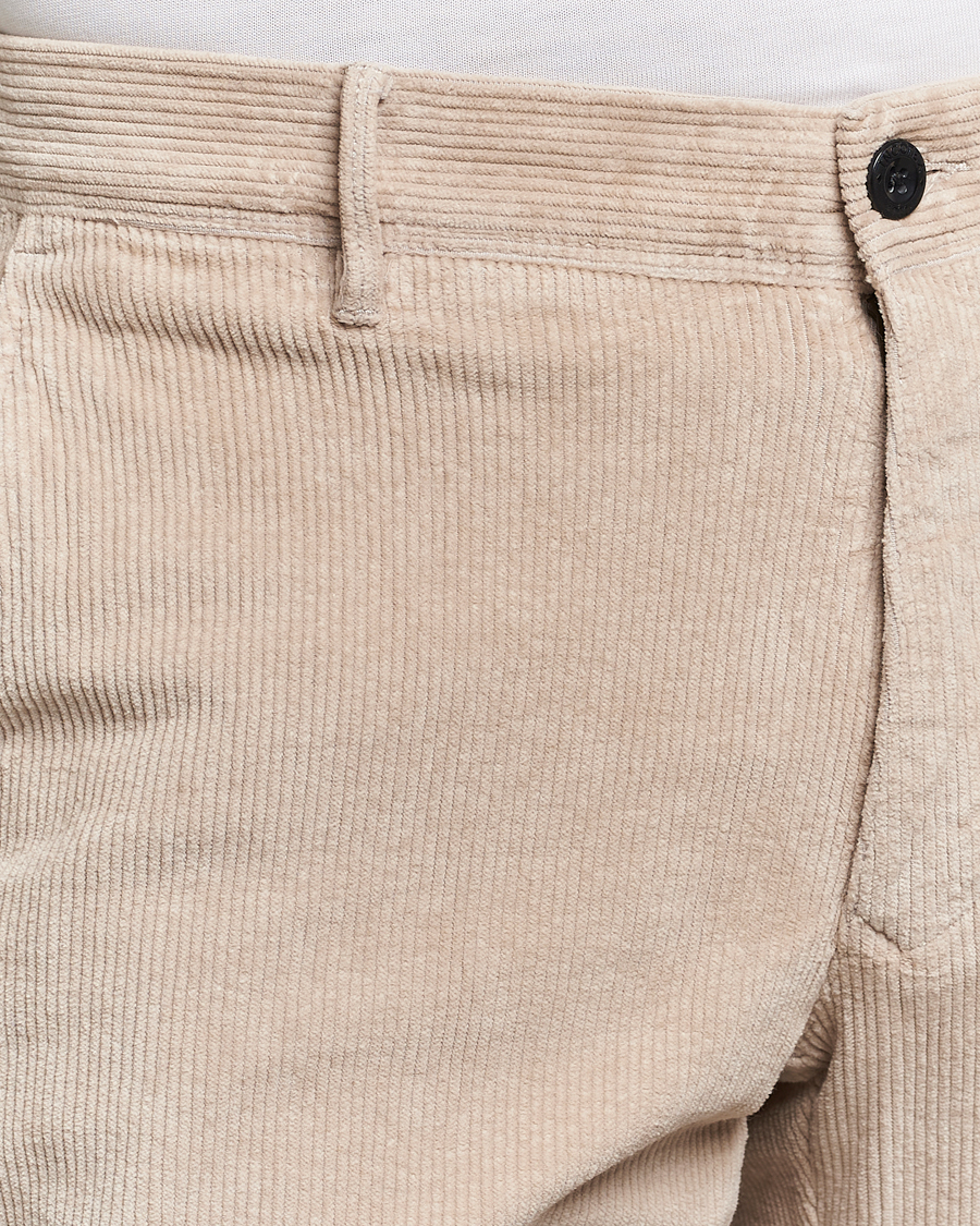 Heren | Broeken | Incotex | Slim Fit Leisure Cord Slacks Light Beige
