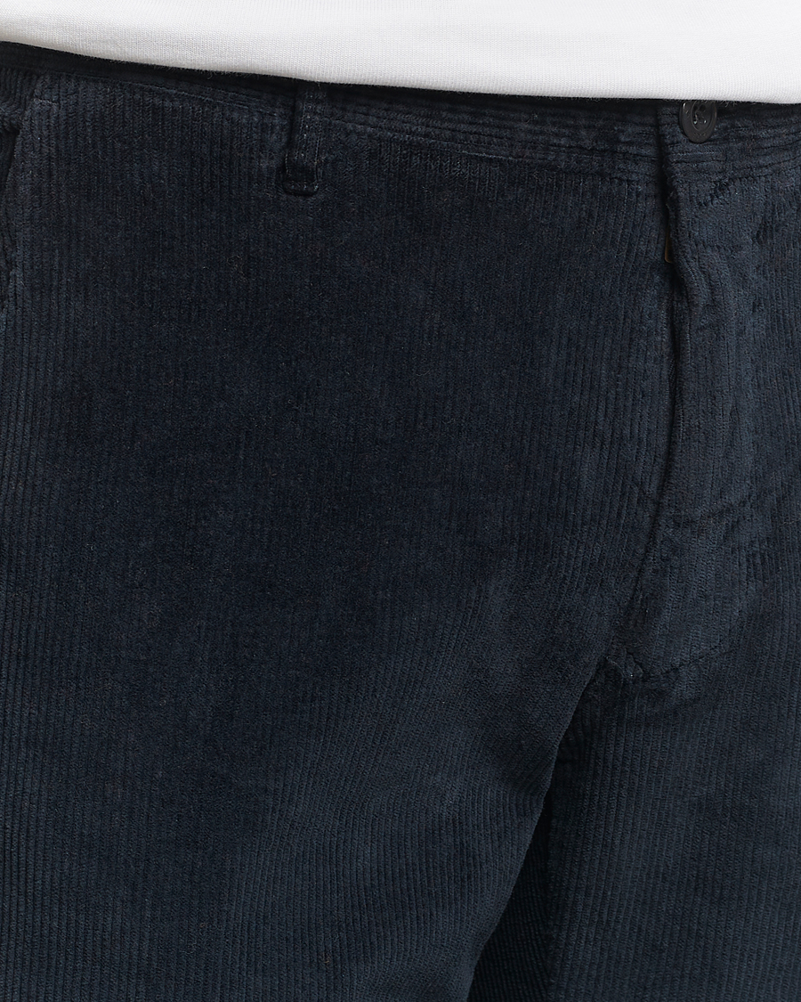 Heren | Broeken | Incotex | Slim Fit Leisure Cord Slacks Navy