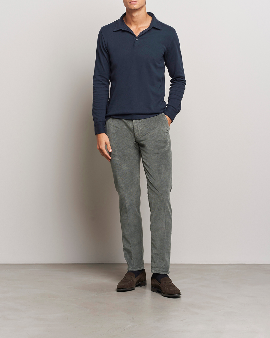 Heren | Broeken | Incotex | Slim Fit Leisure Cord Slacks Grey