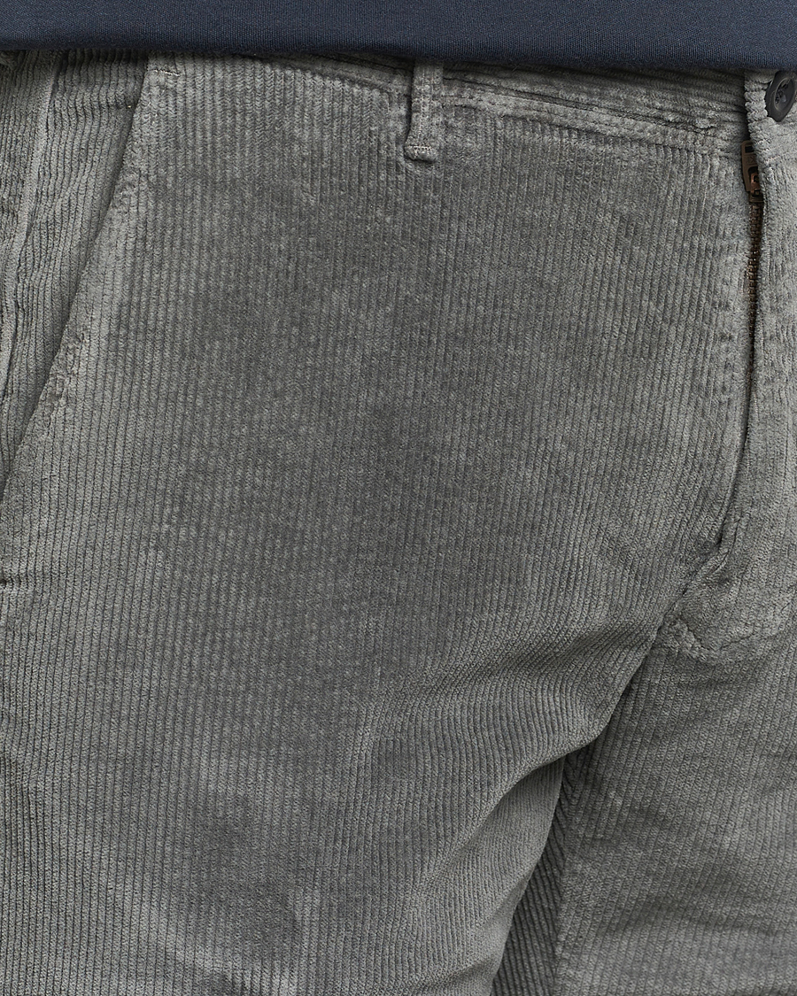 Heren | Broeken | Incotex | Slim Fit Leisure Cord Slacks Grey