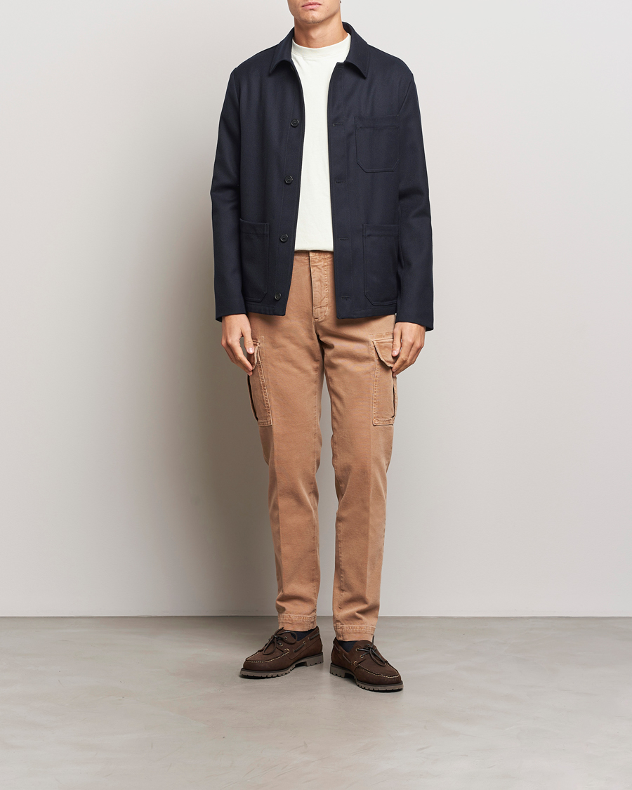 Heren | Broeken | Incotex | Slim Fit Cargo Pants Military