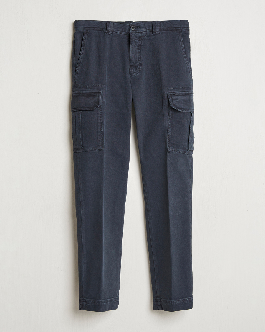 Heren | Broeken | Incotex | Slim Fit Cargo Pants Navy