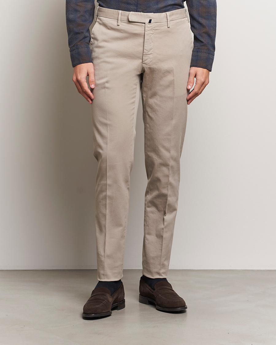 Heren | Broeken | Incotex | Slim Fit Cotton Stretch Chinos Khaki