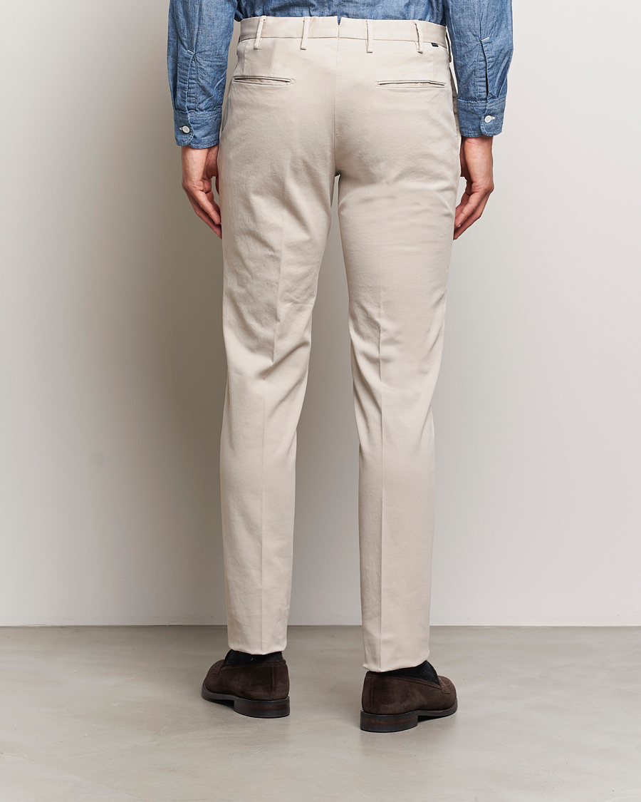 Heren | Broeken | Incotex | Slim Fit Cotton Stretch Chinos Light Beige