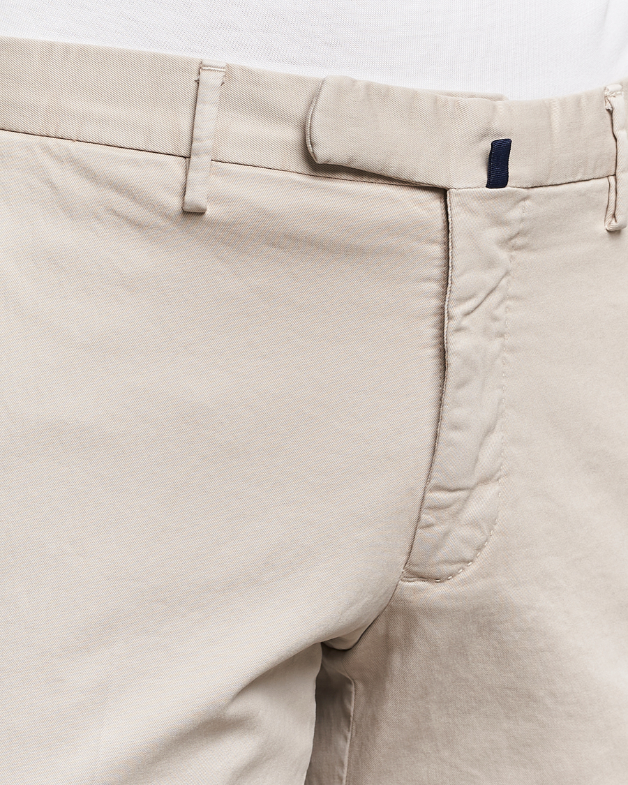 Heren | Broeken | Incotex | Slim Fit Cotton Stretch Chinos Light Beige