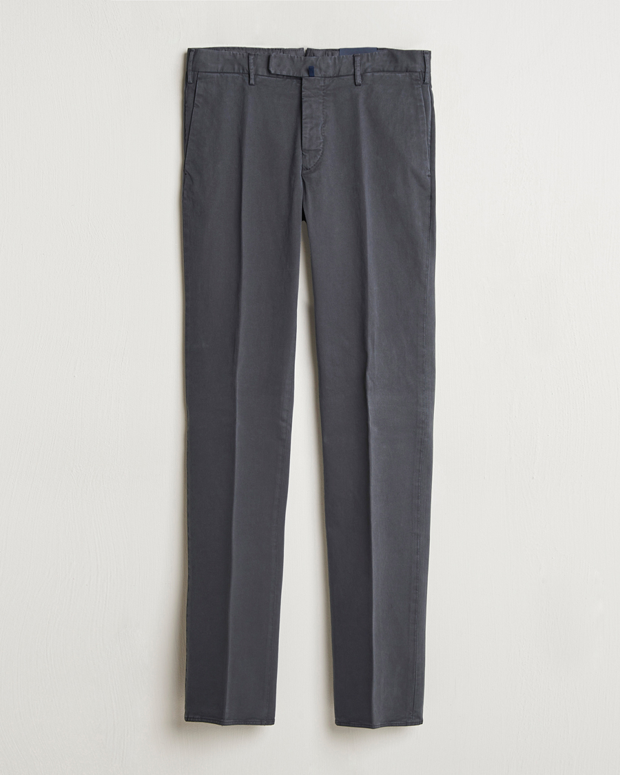 Heren | Broeken | Incotex | Slim Fit Cotton Stretch Chinos Dark Grey