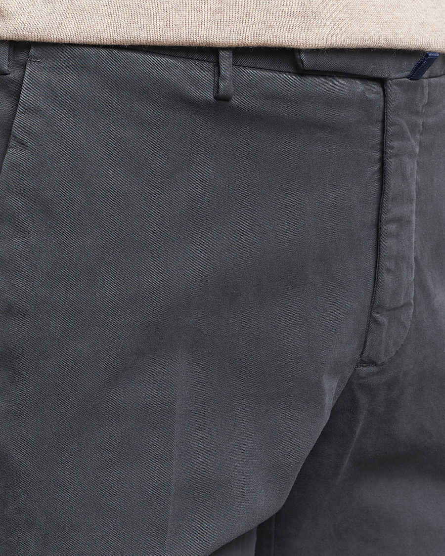 Heren | Broeken | Incotex | Slim Fit Cotton Stretch Chinos Dark Grey