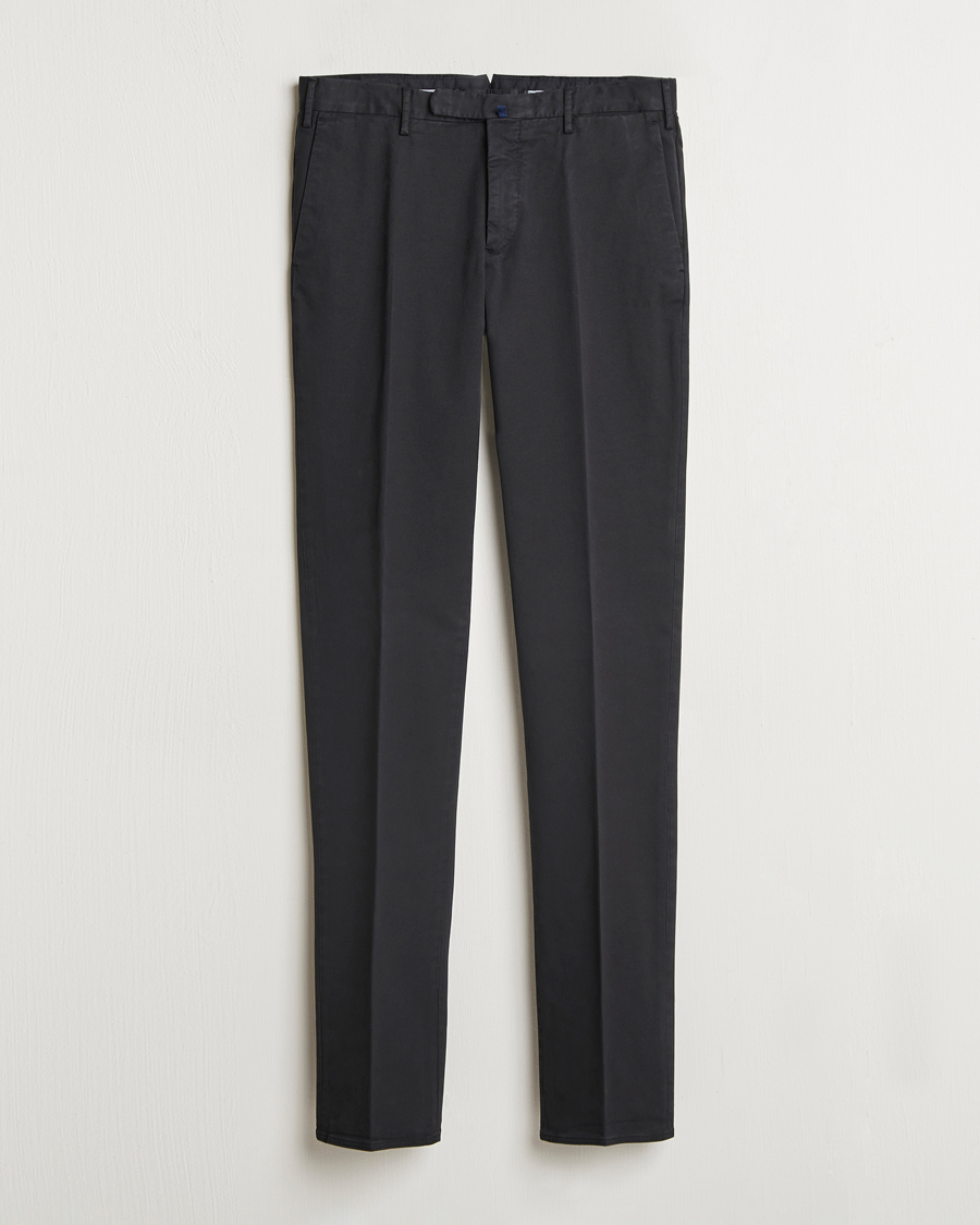 Heren | Broeken | Incotex | Slim Fit Cotton Stretch Chinos Black