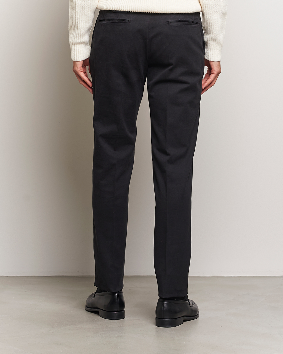 Heren | Broeken | Incotex | Slim Fit Cotton Stretch Chinos Black