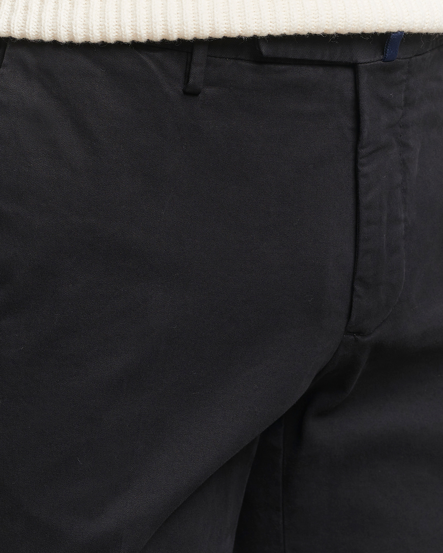 Heren | Broeken | Incotex | Slim Fit Cotton Stretch Chinos Black
