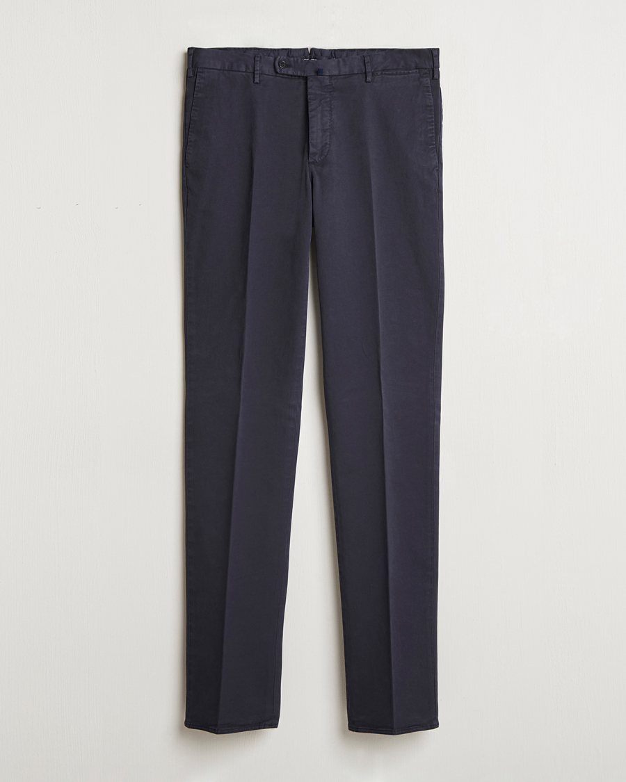 Heren | Broeken | Incotex | Regular Fit Cotton Stretch Chinos Navy