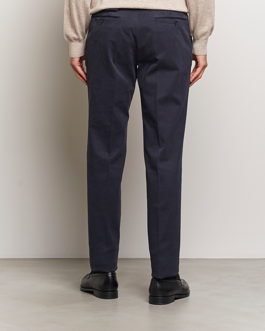 Heren | Broeken | Incotex | Regular Fit Cotton Stretch Chinos Navy