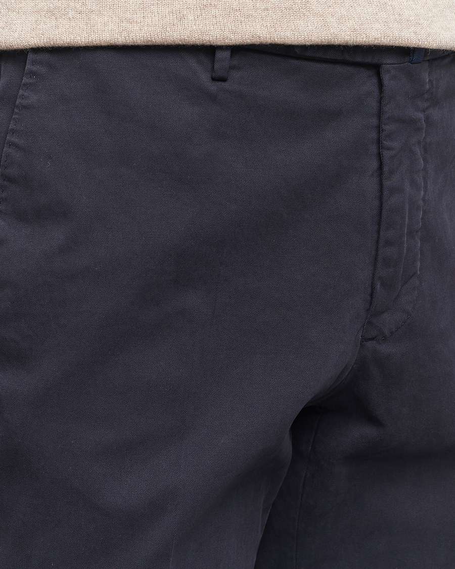 Heren | Broeken | Incotex | Regular Fit Cotton Stretch Chinos Navy