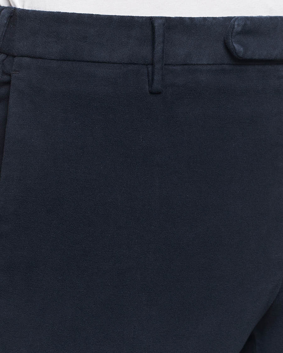 Heren | Broeken | Incotex | Slim Fit Luxury Moleskine Trousers Navy