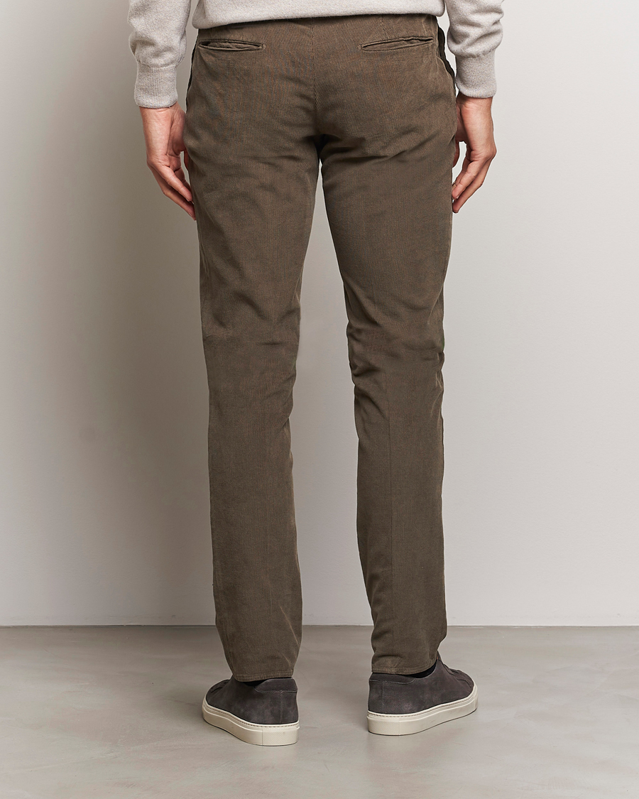 Heren | Broeken | Incotex | Slim Fit Baby Corduroy Trousers Brown