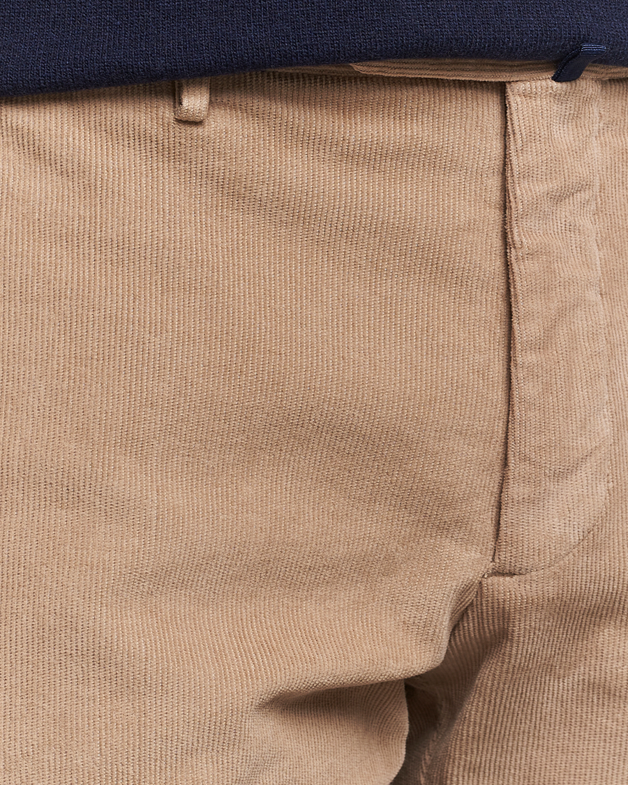 Heren | Broeken | Incotex | Slim Fit Baby Corduroy Trousers Beige