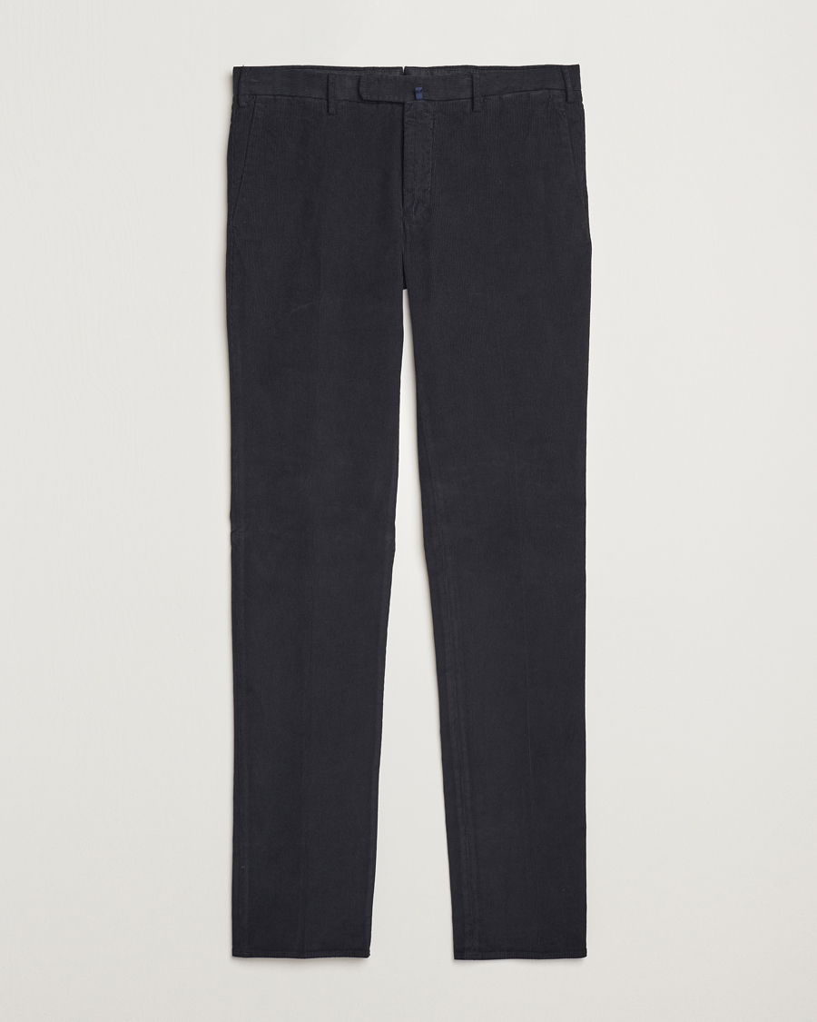 Heren | Broeken | Incotex | Slim Fit Baby Corduroy Trousers Navy