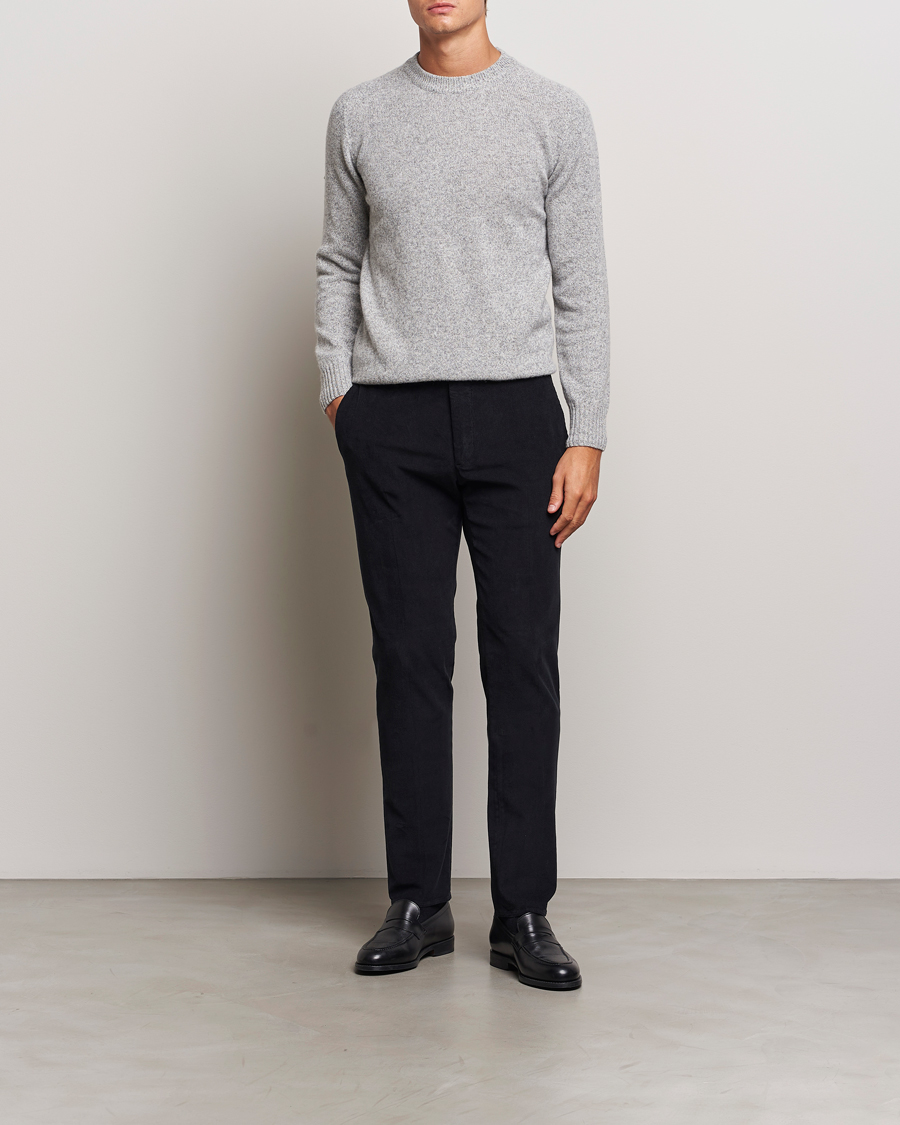 Heren | Broeken | Incotex | Slim Fit Baby Corduroy Trousers Navy