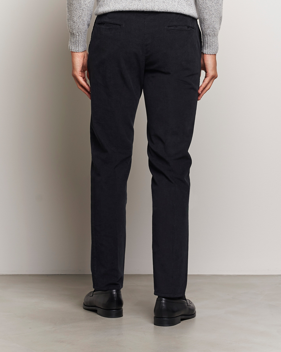 Heren | Broeken | Incotex | Slim Fit Baby Corduroy Trousers Navy