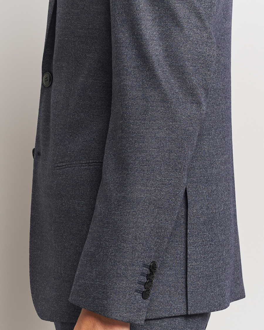 Heren | Pakken | Giorgio Armani | Soho Wool/Cashmere Flannel Suit Navy Melange