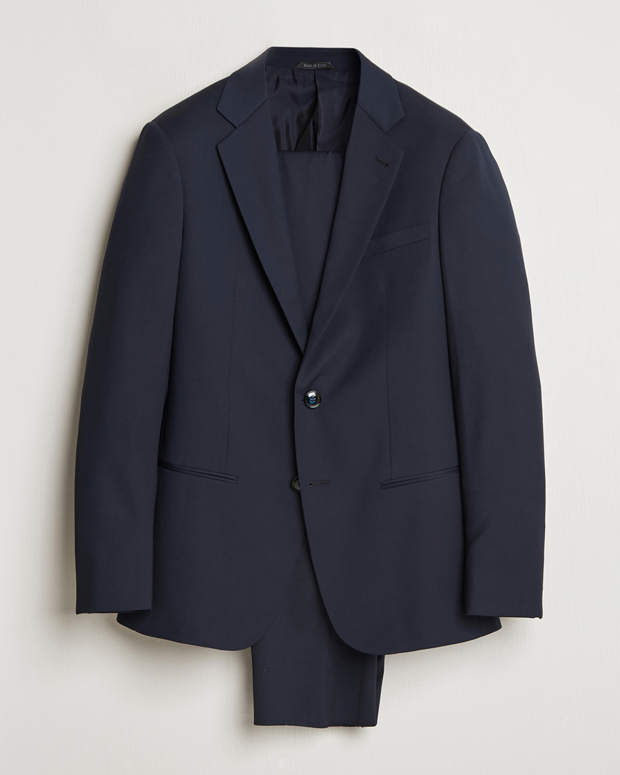 Heren | Pakken | Giorgio Armani | Soho Virgin Wool Suit Navy