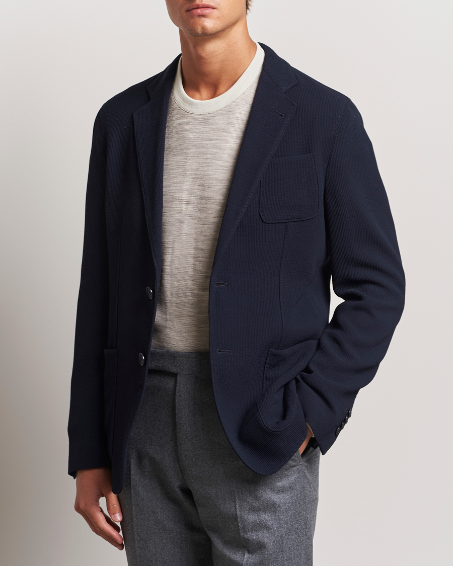 Heren | Blazers | Giorgio Armani | Stretch Wool Blazer Navy