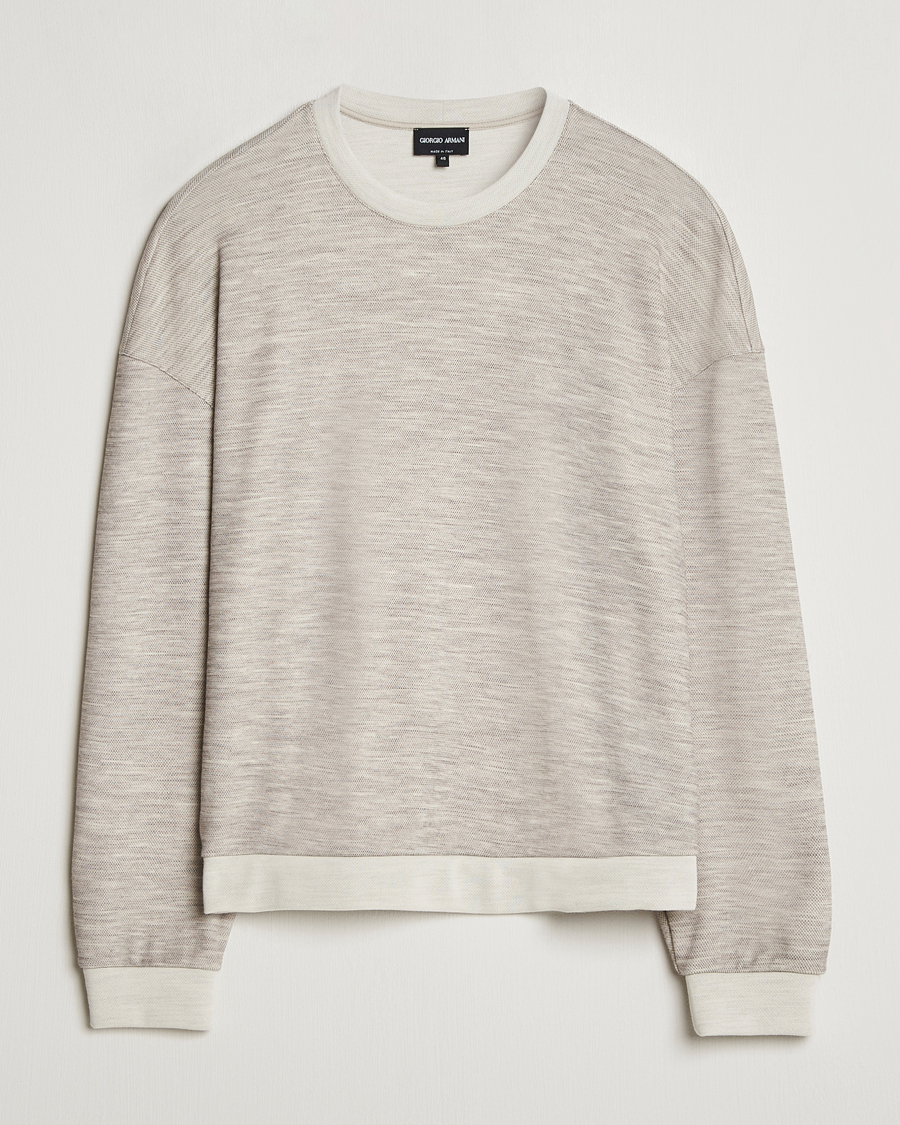 Heren | Truien | Giorgio Armani | Light Wool Crew Neck Light Beige