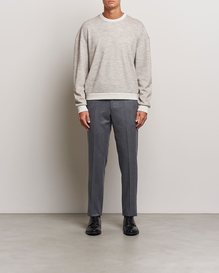Heren | Truien | Giorgio Armani | Light Wool Crew Neck Light Beige