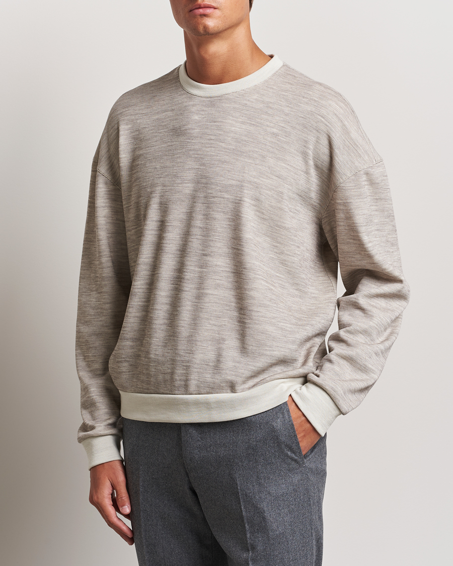 Heren | Truien | Giorgio Armani | Light Wool Crew Neck Light Beige