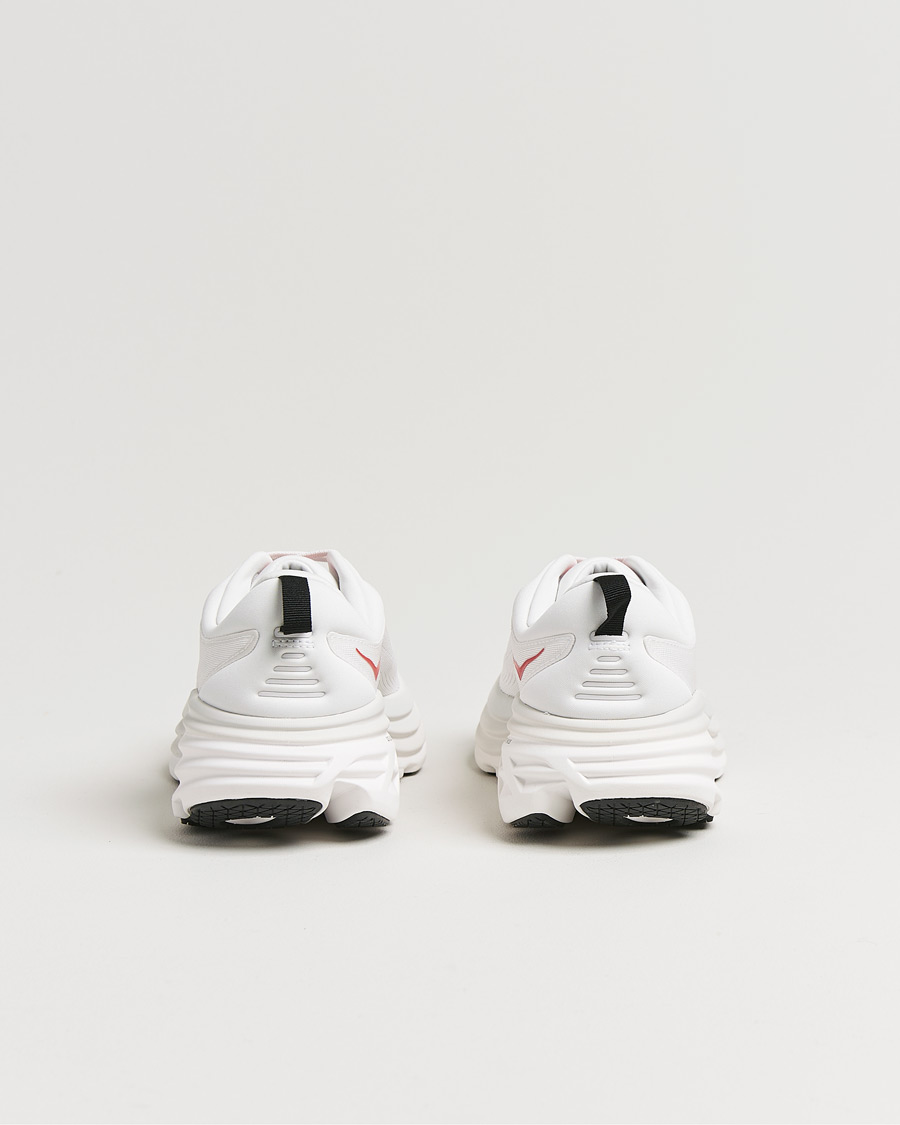 Heren | Hoka Bondi 8 White/Vermillion | Hoka | Bondi 8 White/Vermillion
