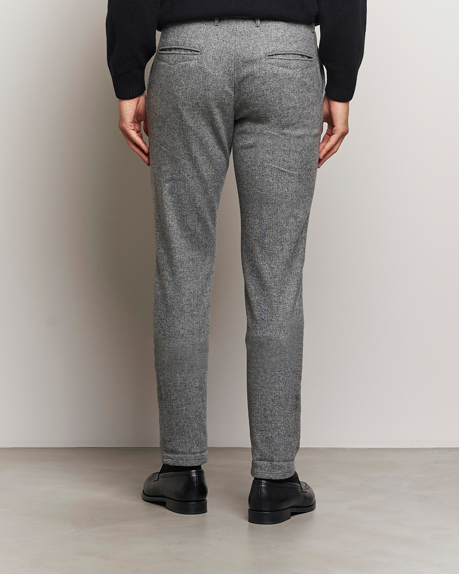 Heren | Broeken | Incotex | Slim Fit Washed Wool Stretch Slacks Light Grey