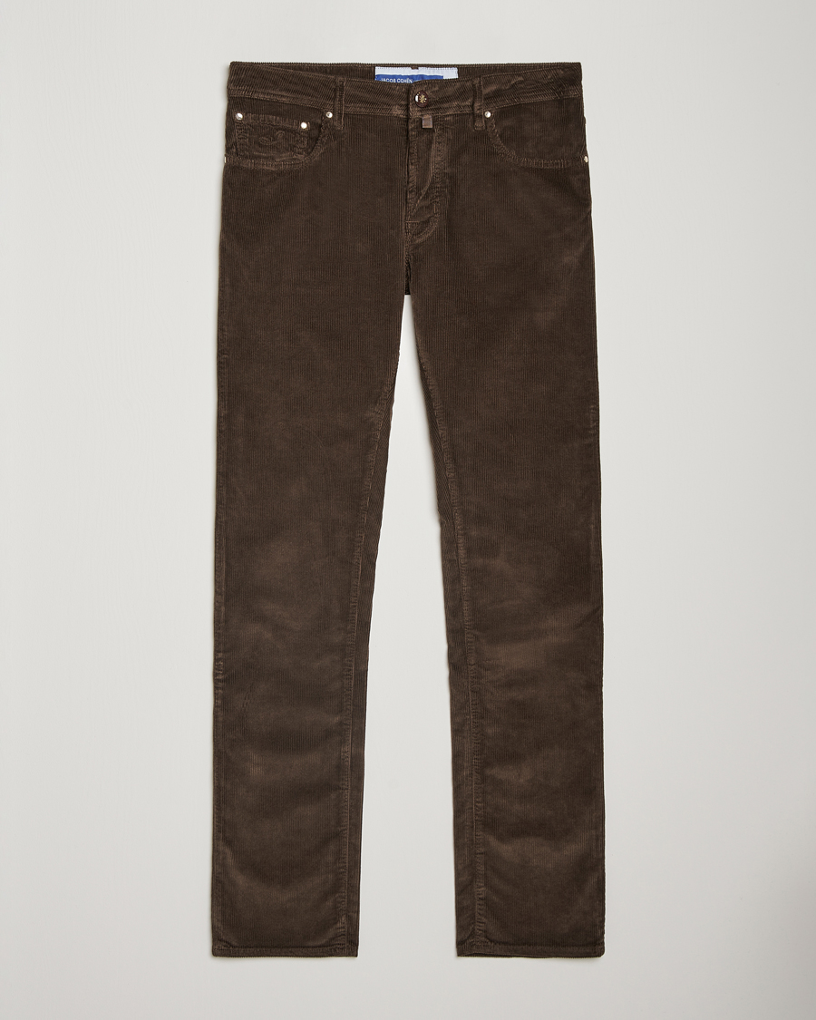 Heren | Broeken | Jacob Cohën | Bard 5-Pocket Medium Corduroy Trousers Brown