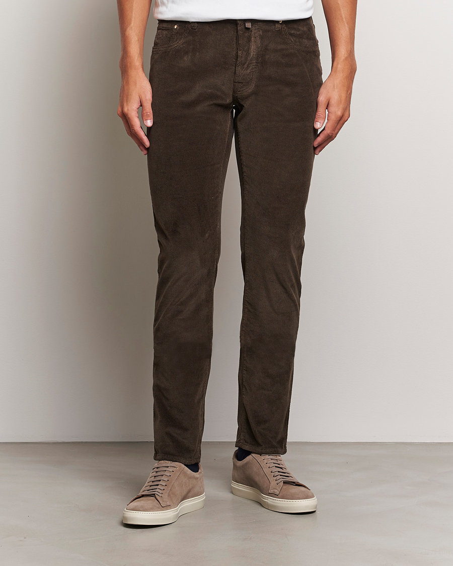 Heren | Broeken | Jacob Cohën | Bard 5-Pocket Medium Corduroy Trousers Brown