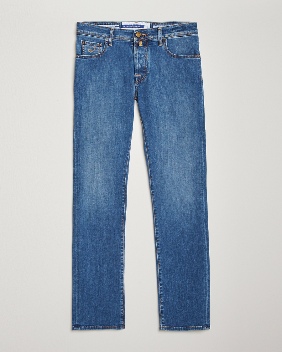 Heren | Jeans | Jacob Cohën | Nick Slim Fit Streatch Jeans Light Blue