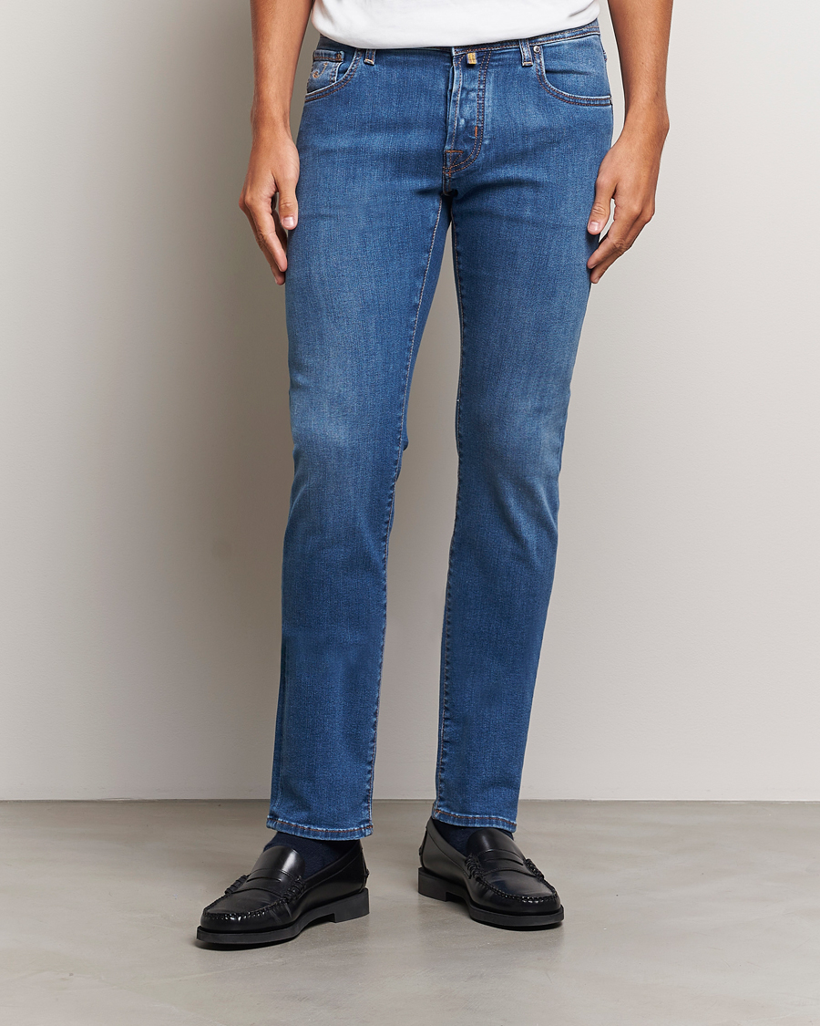 Heren | Jeans | Jacob Cohën | Nick Slim Fit Streatch Jeans Light Blue
