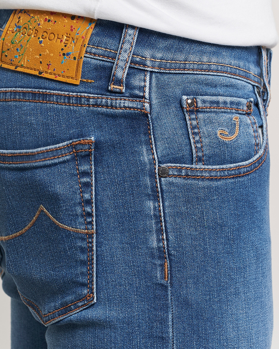 Heren | Jeans | Jacob Cohën | Nick Slim Fit Streatch Jeans Light Blue